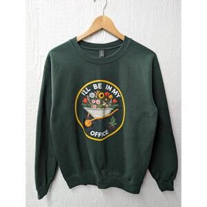 Gilden Heavy Blend I'll Be In My Office Gardening Garden Lover Sweatshirt Small